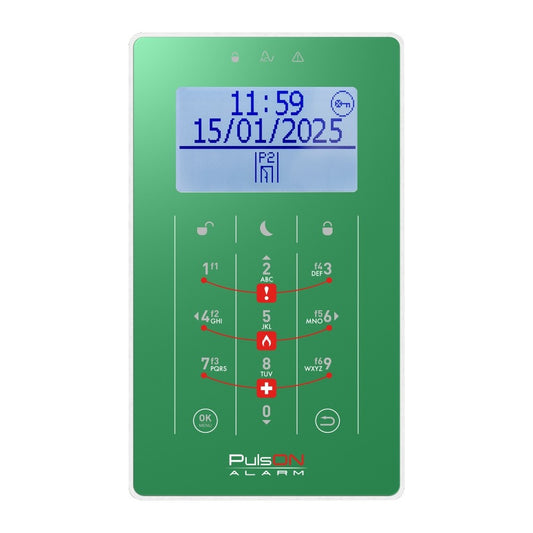 BCS PULSON FRONT LCD/S GEL Light green front for LCD/S keypad