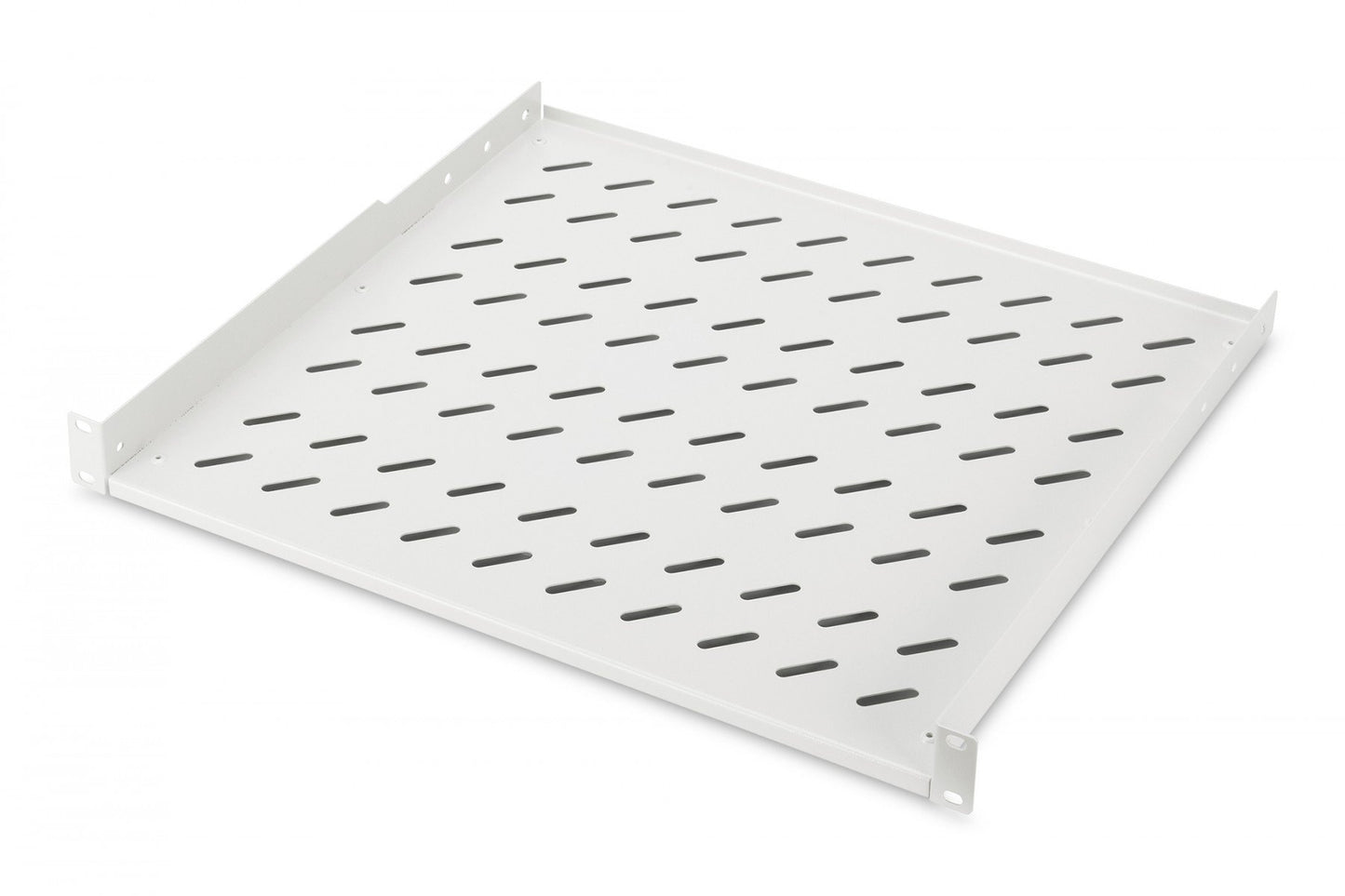 1U fixed shelf for racks from 600 mm depth 44x483x399 mm, up to 15 kg, grey (RAL 7035)