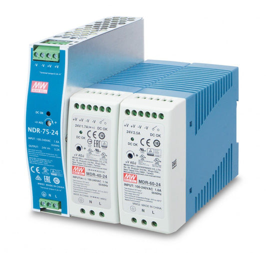 Planet PWR-60-24 24V, 60W Din-Rail Power Supply (MDR-60-24, adjustable 24-30V DC output)
