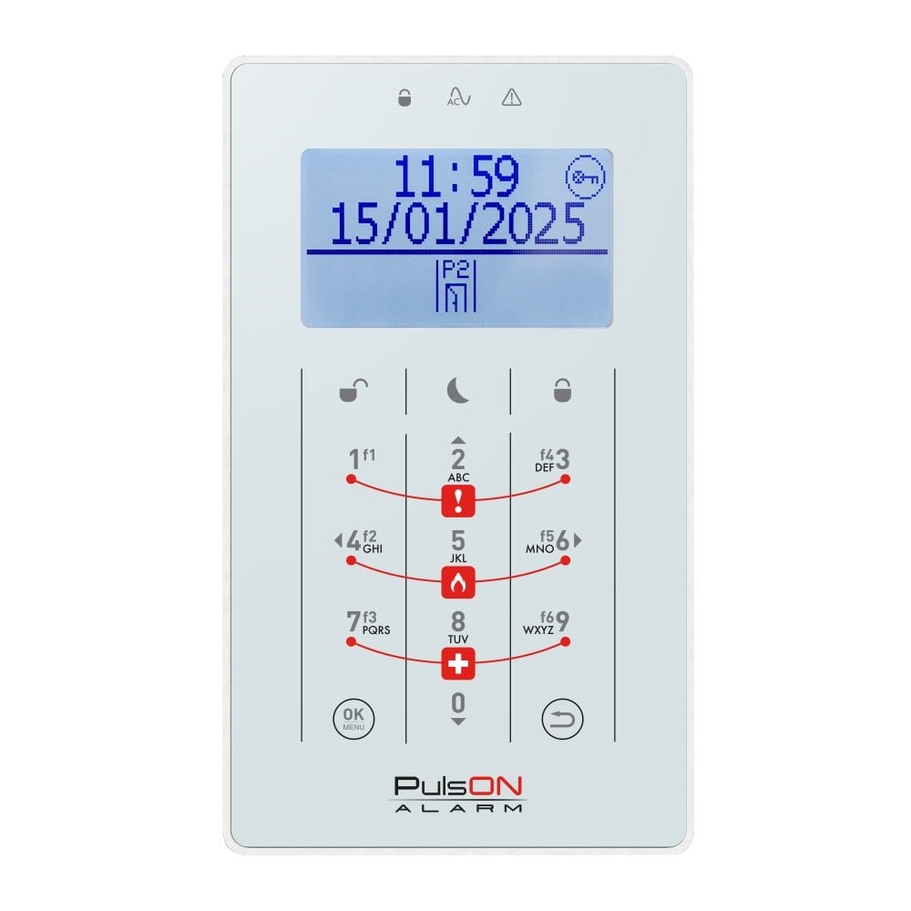 BCS PULSON FRONT LCD/S GRL Light gray front for LCD/S keypad