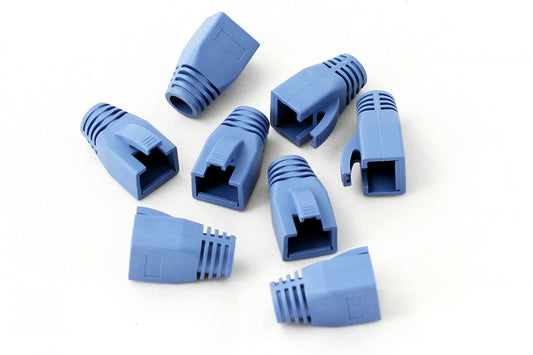 Kink Protection Sleeves, for RJ45 Modular plugs color blue, for cables up to 7.5mm diameter, 100 pieces