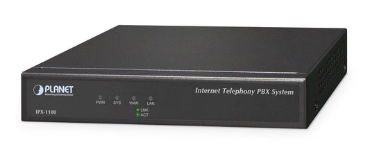 Planet IPX-1100 100 User Asterisk base Advance IP PBX, IETF SIP/IAX2, T.38 FoIP, TLS/SRTP, IP Stackable, TR069, VPN, IPv6, SNMP and up to 50 concurrent calls, 1