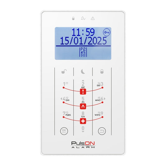 BCS PULSON FRONT LCD/S WHI White front for LCD/S keypad