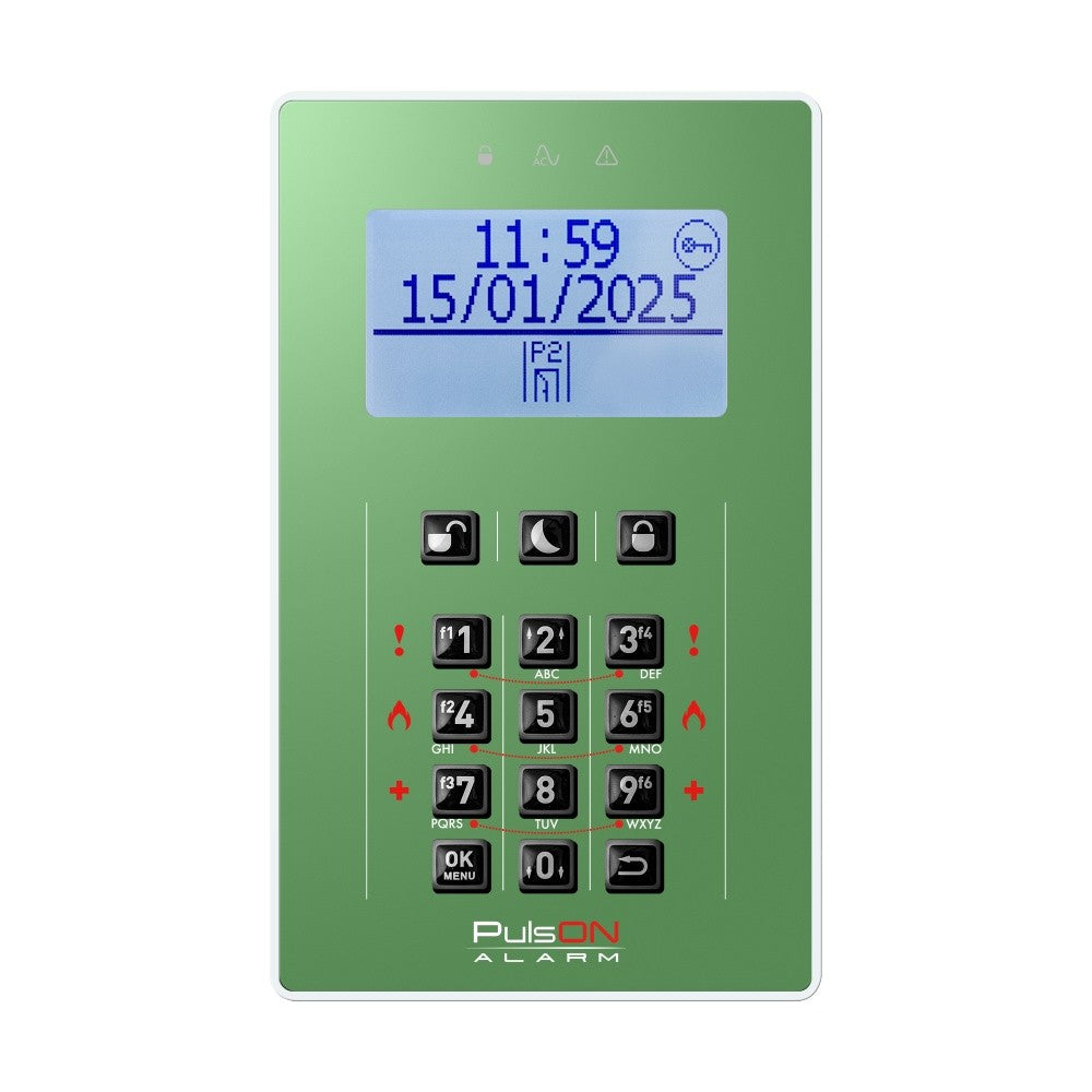 BCS PULSON FRONT LCD/C GEL Light green front for LCD/C keypad