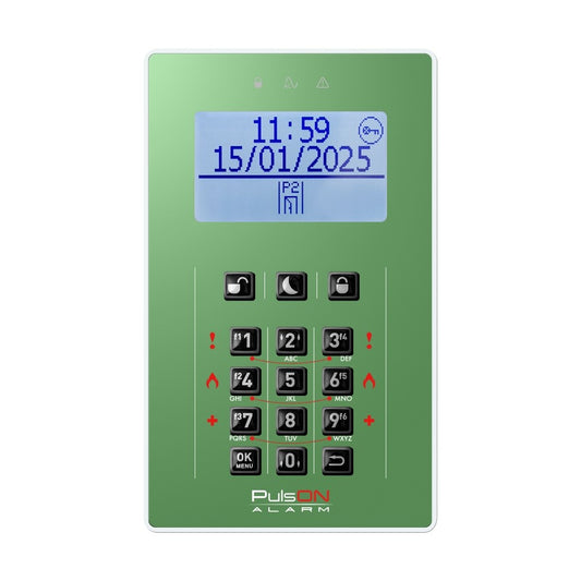 BCS PULSON FRONT LCD/C GEL Light green front for LCD/C keypad