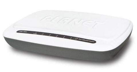 Planet SW-504 5-Port 10/100Base-TX Ethernet Switch, Plastic
