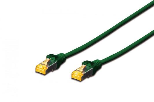 CAT 6A S-FTP patch cord, Cu, LSZH AWG 26/7, length 7 m, color green