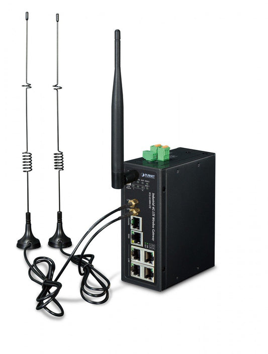 Planet ICG-2510W-LTE-US Industrial 4G LTE Cellular Wireless Gateway with 5-Port 10/100/1000T (2 Module SIM Card Slots, 802.11ac Dual Band, 1 RS232/RS485, DI/DO,