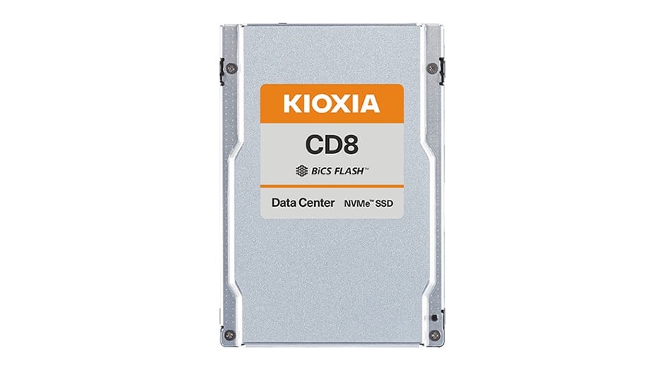 Kioxia SSD CD8-V 6.4TB U.2 (15mm) NVMe Gen4 SIE Mix Use DWPD 3 | KCD8XVUG6T40