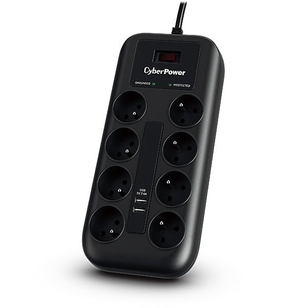 CyberPower P0820SUF0-FR surge protector Black 8 AC outlet(s) 200 - 250 V 1.8 m
