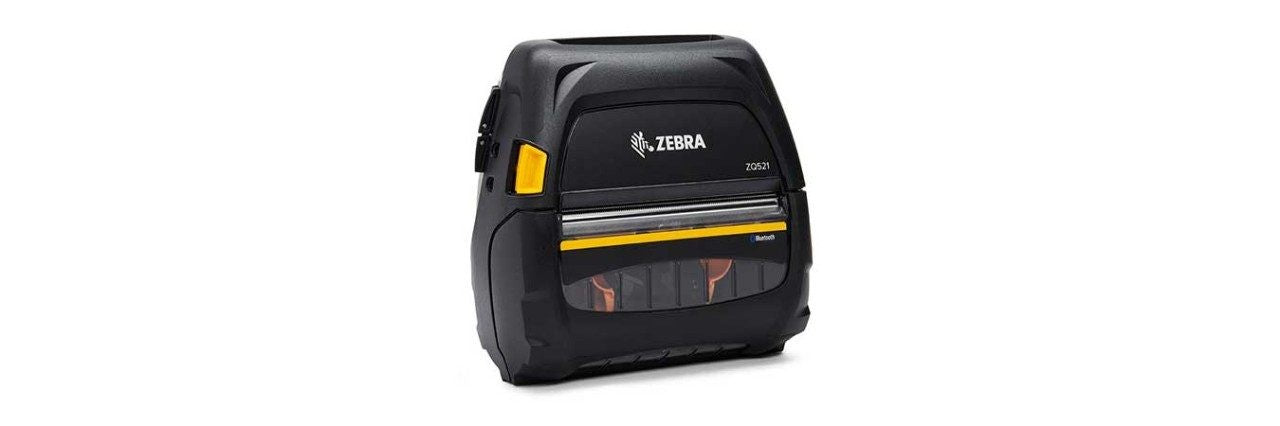 Zebra ZQ52-BUW100E-00: DT Printer ZQ521 with 4.45" media width, dual connectivity, and standard battery