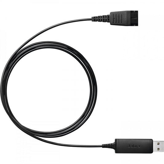 Jabra Link 230, USB enabler QD to USB, Plug & Play connection for corded Jabra Headsets with PC-based Audio and voice applications. Cable length 1.2 m