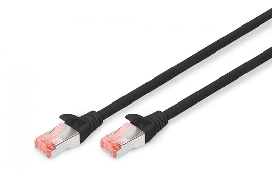 CAT 6 S-FTP patch cord, Cu, LSZH AWG 27/7, length 10 m, color black