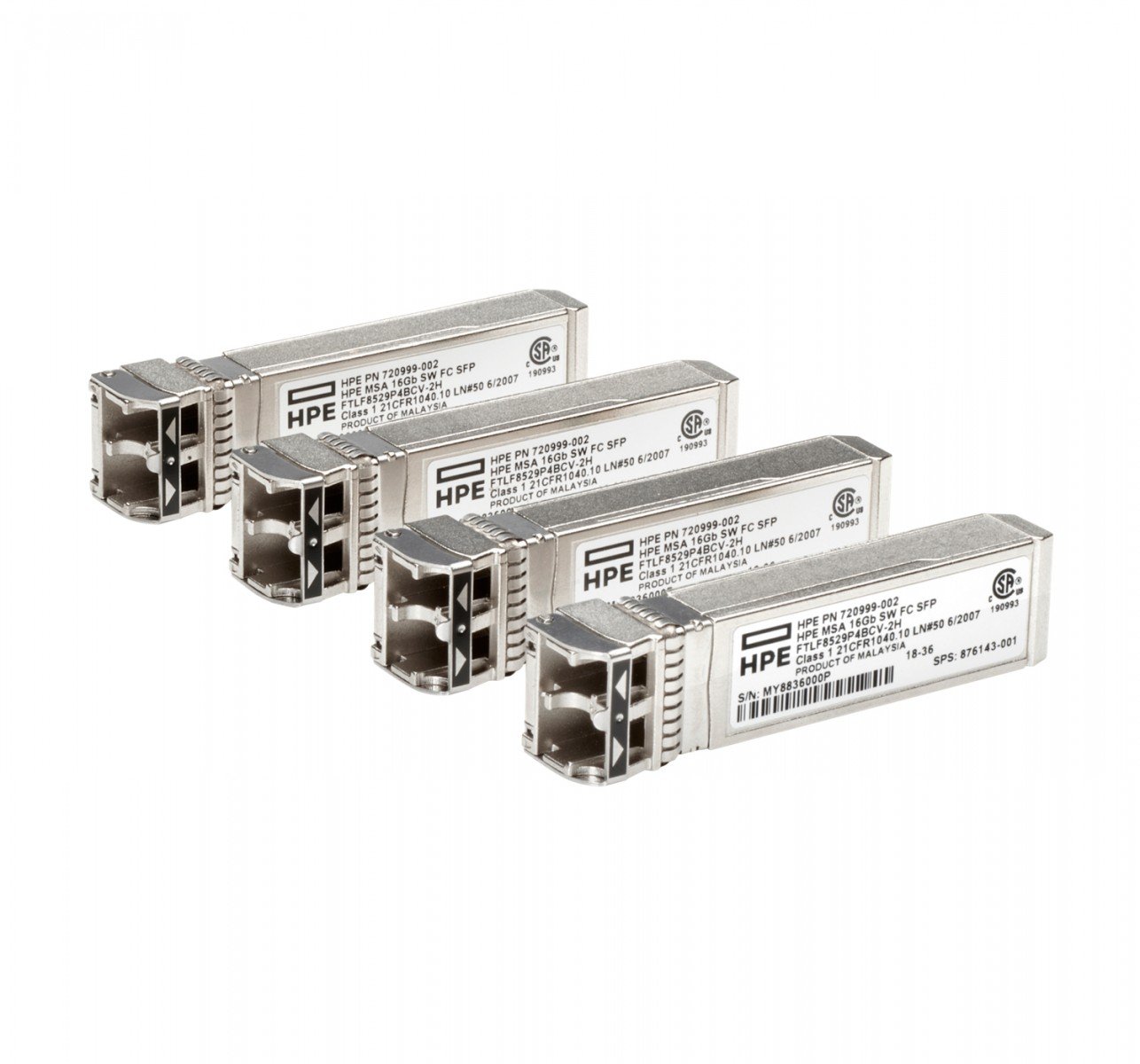 HPE MSA 16Gb Short Wave Fibre Channel SFP+ 4-Pack Transceiver