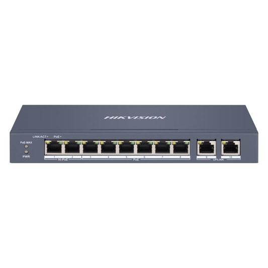 Hikvision DS-3E1310HP-EI 8 Port Fast Ethernet Smart POE Switch