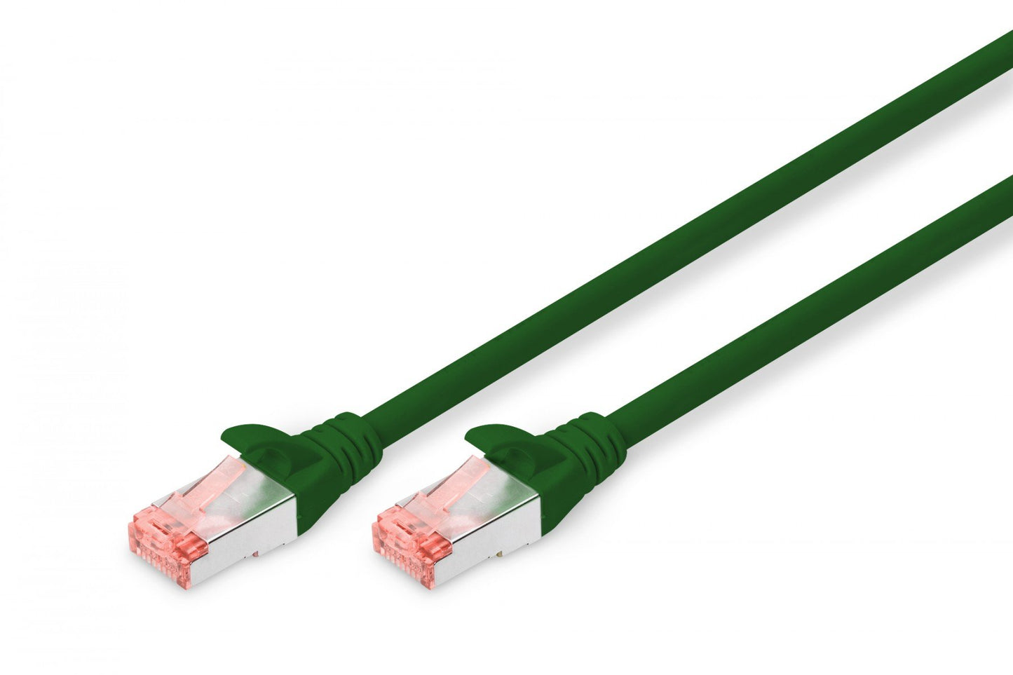 CAT 6 S-FTP patch cord, Cu, LSZH AWG 27/7, length 10 m, color green