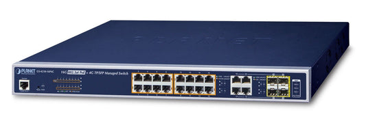 Planet GS-4210-16P4C IPv6/IPv4, 16-Port Managed 802.3at PoE+ Gigabit Ethernet Switch + 4-Port Gigabit Combo TP/SFP (240W PoE Budget, 250m Extend mode, supports