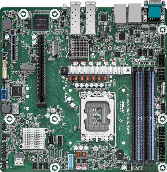 ASRock EC262D4U2-2L2Q/E810, 1xSKT LGA 1700, Intel E-2400, C262, SATA, NVMe, 1xM.2, 2x25GbE, 2xGbE, IPMI