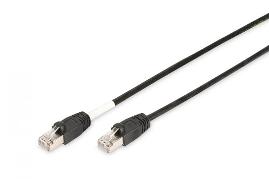 CAT 6 S-FTP outdoor patch cord, Cu, PE AWG 27/7, length 10 m, black sheath color