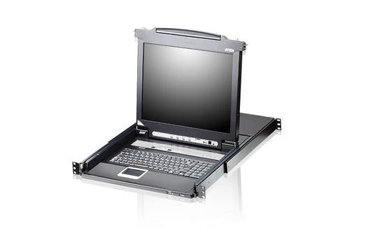 ATEN 8-Port PS/2-USB VGA 17" LCD KVM Switch with Daisy-Chain Port and USB Peripheral Support