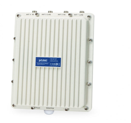 Planet WDAP-3000AX IP67 Wi-Fi 6 802.11ax, Dual Band 3000Mbps Outdoor Wireless AP (802.3at PoE+ PD, 4 x N-Type connector, 20KV surge protection, -40 to 70C, 802.