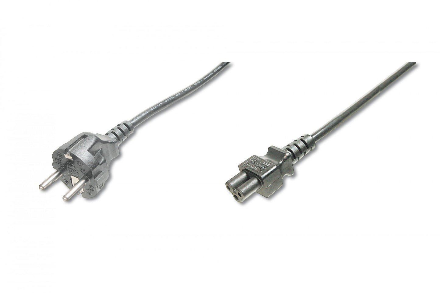 Straight Schuko/IEC C5 M/F black 1.8 m power cable