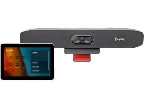 HP POLY 9C923AA Poly Studio Small Room Kit with GC8 Touchcontroller and Studio R30 Video Bar - Zoom Certified and Microsoft Teams Certified - Sand