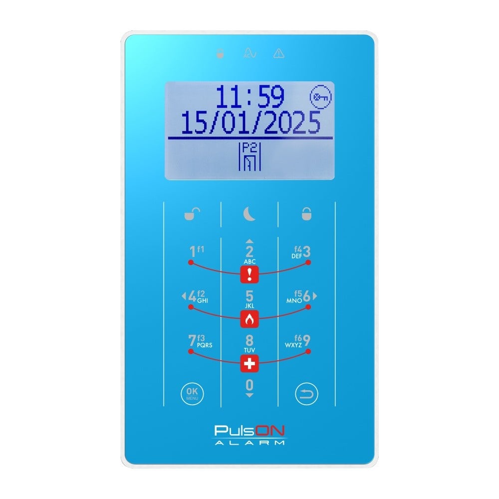 BCS PULSON FRONT LCD/S BLL Light blue front for LCD/S keypad