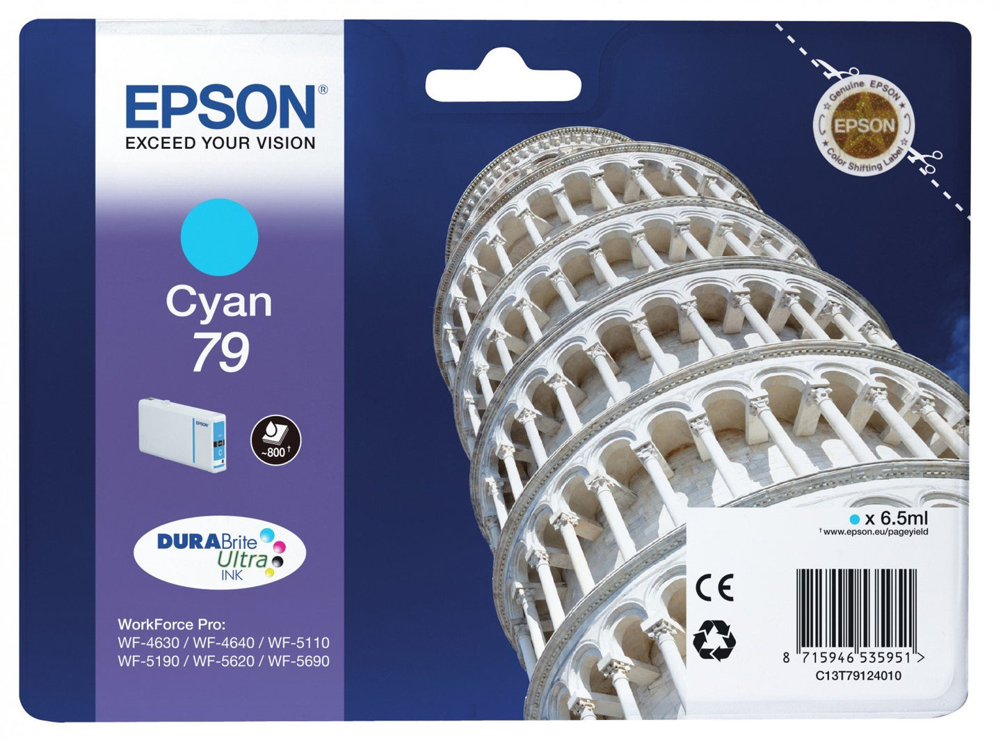 EPSON Singlepack Cyan 79 DURABrite Ultra Ink