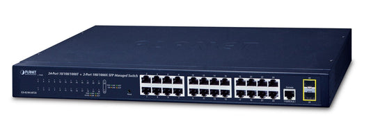 Planet GS-4210-24T2S IPv4/IPv6, 24-Port 10/100/1000Base-T + 2-Port 100/1000MBPS SFP L2/L4 SNMP Manageable Gigabit Ethernet Switch(supports ERPS Ring, CloudViewe