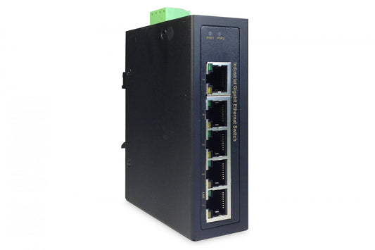 Industrial Gigabit Ethernet Switch 5-port, DIN rail, extended temp. range
