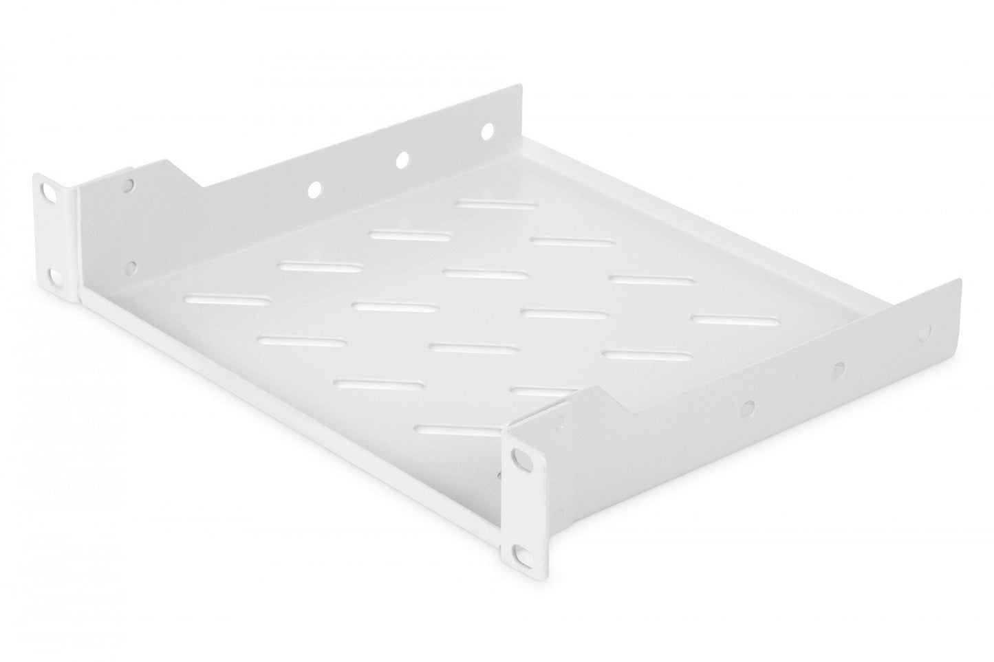 254 mm (10") 1U fixed shelf 44x254x200 mm, color grey (RAL 7035) (RAL 7035)