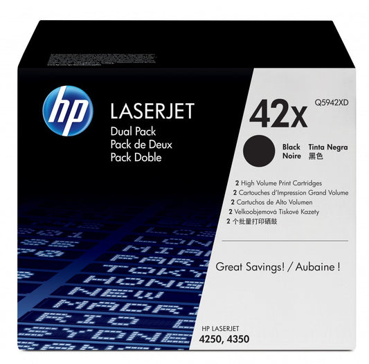 HP 42X toner cartridge 2 pc(s) Original Black