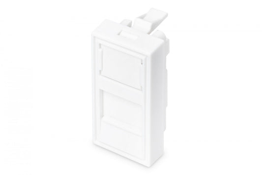 22.5x45mm 1-port shutter with transp. label field for DN-93802-5, content: 1x shutter, RAL 9003