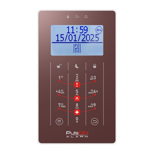 BCS PULSON FRONT LCD/S BRO Brown front for LCD/S keypad