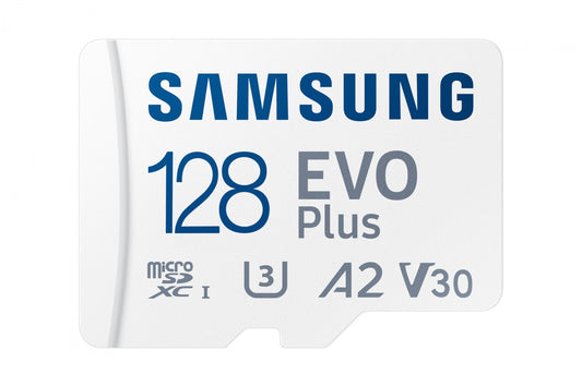 SAMSUNG EVO PLUS microSD 128GB 2024 incl. SD Adapter memory card UHS-I U3 Full HD and 4K UHD 160 MB/s read