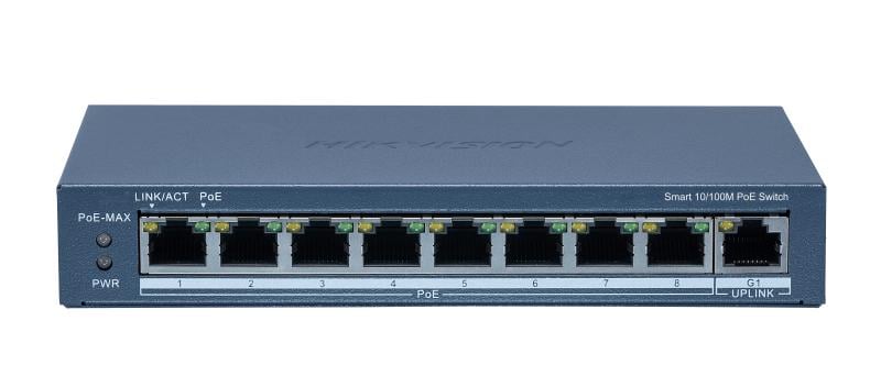 Hikvision DS-3E1309P-EI(B) 8 Port Fast Ethernet Smart POE Switch