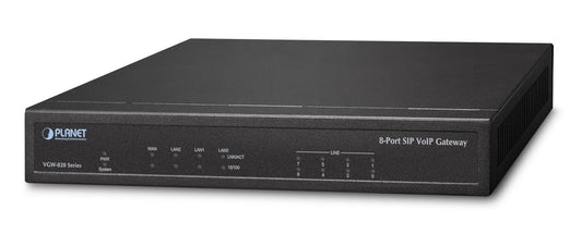 Planet VGW-820FS 8-Port SIP VoIP Gateway (8*FXS): IETF SIP 2.0, T.38/T.30, STUN/Outbound Proxy, TLS/SRTP Security, VLAN, QoS, SNMP, TR069, Caller ID, DND, Three