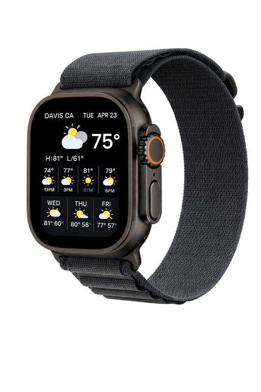 Apple Watch Ultra 3  GPS + Cellular  49mm  Black Titanium Case with Black Alpine Loop - Medium