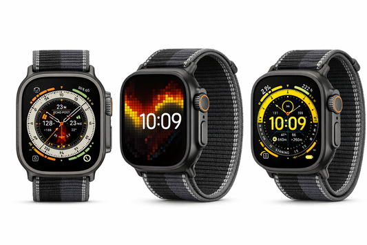 Apple Watch Ultra 3  GPS + Cellular  49mm  Black Titanium Case with Black/Charcoal Trail Loop - M/L