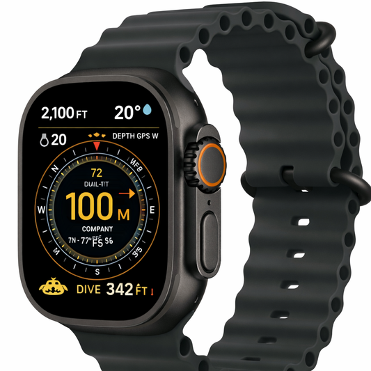 Apple Watch Ultra 3  GPS + Cellular  49mm  Black Titanium Case with Black Ocean Band