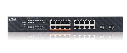 Zyxel XMG1915-18EP, 16-port 2.5GbE, 2 SFP+, 8 x PoE++ 180W Smart Switch, hybird mode, standalone or NebulaFlex Cloud