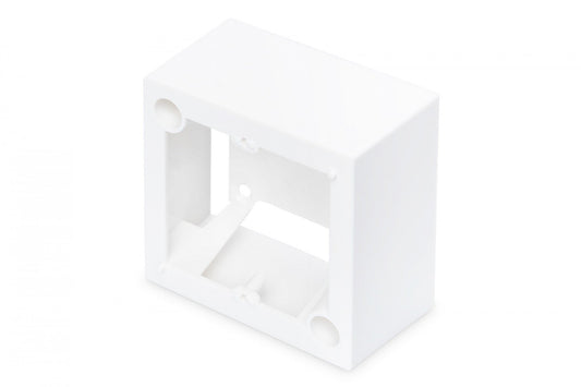 Surface mount box for faceplates 80x80 mm, color pure white, French layout