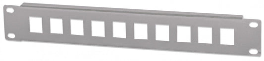 Intellinet Patch Panel, Blank, 10", 1U, 10-Port, Grey