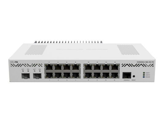 Mikrotik loud Core Router 2004-16G-2S+ with Annapurna Labs Alpine v2 - Router (CCR2004-16G-2S+PC)