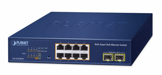 Planet GS-2210-8P2S Switch Smart 8xGE PoE+ 2xSFP
