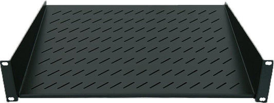 Intellinet 19" Cantilever Shelf, 1U, 2-Point Front Mount, 150mm Depth, Max 25kg, Black, Three Year Warranty