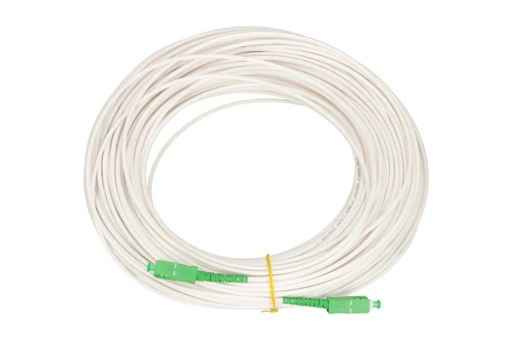 Extralink SC/APC-SC/APC | Patchcord | LSZH, Single mode, Simplex, G.657A1, 3mm, 30m, white