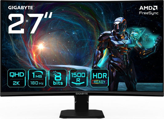 GIGABYTE GS27QCA 68,6cm 27 inch VA Monitor 2??560x1440 1?80Hz 250cd/m2 HDMI 2.1 x2 Display port 1.4 x1
