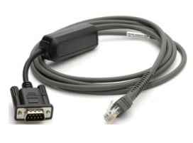 Zebra CBA-R10-S07ZBR serial cable Black 83.9" (2.13 m) DB9 RJ-45
